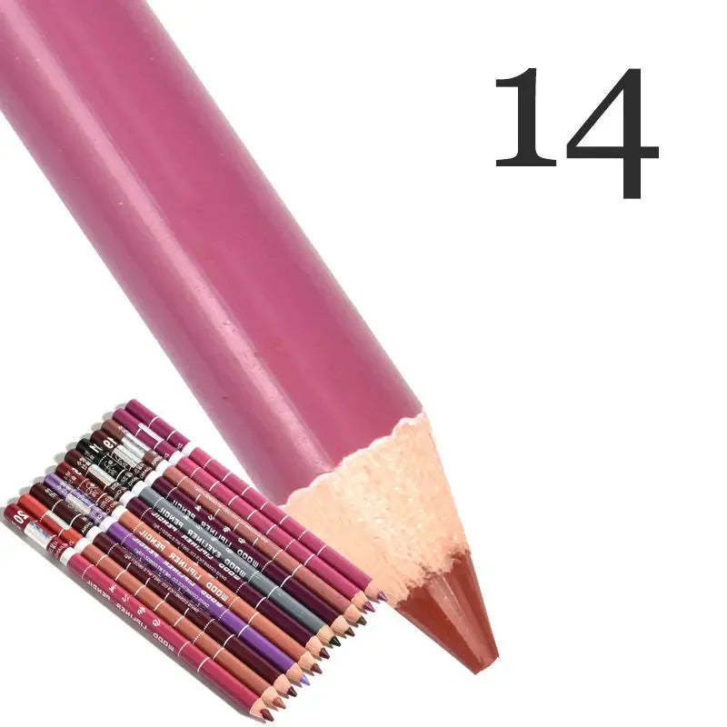 28-Colors Waterproof Lip Liner Matte Nuede Red Long Lasting Makeup Pens Non-stick Cup Lipstick Women Party Makeup Lip Cosmetics Qme 14