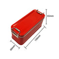 Rectangular Tinplate Cookie Tins Box Lid Dustproof Home Kitchen Qme S Red