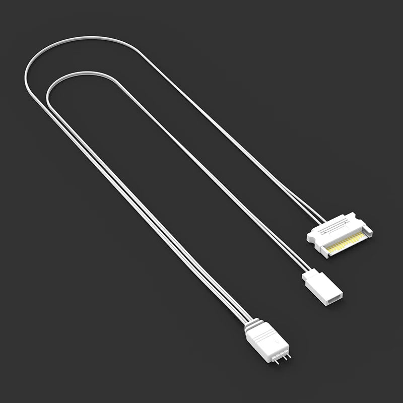 ARGB Controller 5V 3PIN SATA Cable Light Adapter CPU Cooling Fan Qme A6
