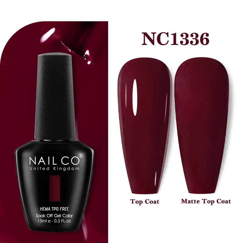 NAILCO Coat Base Gel Nail Polish Nails Art Semi Permanent Lacquer Qme 1336