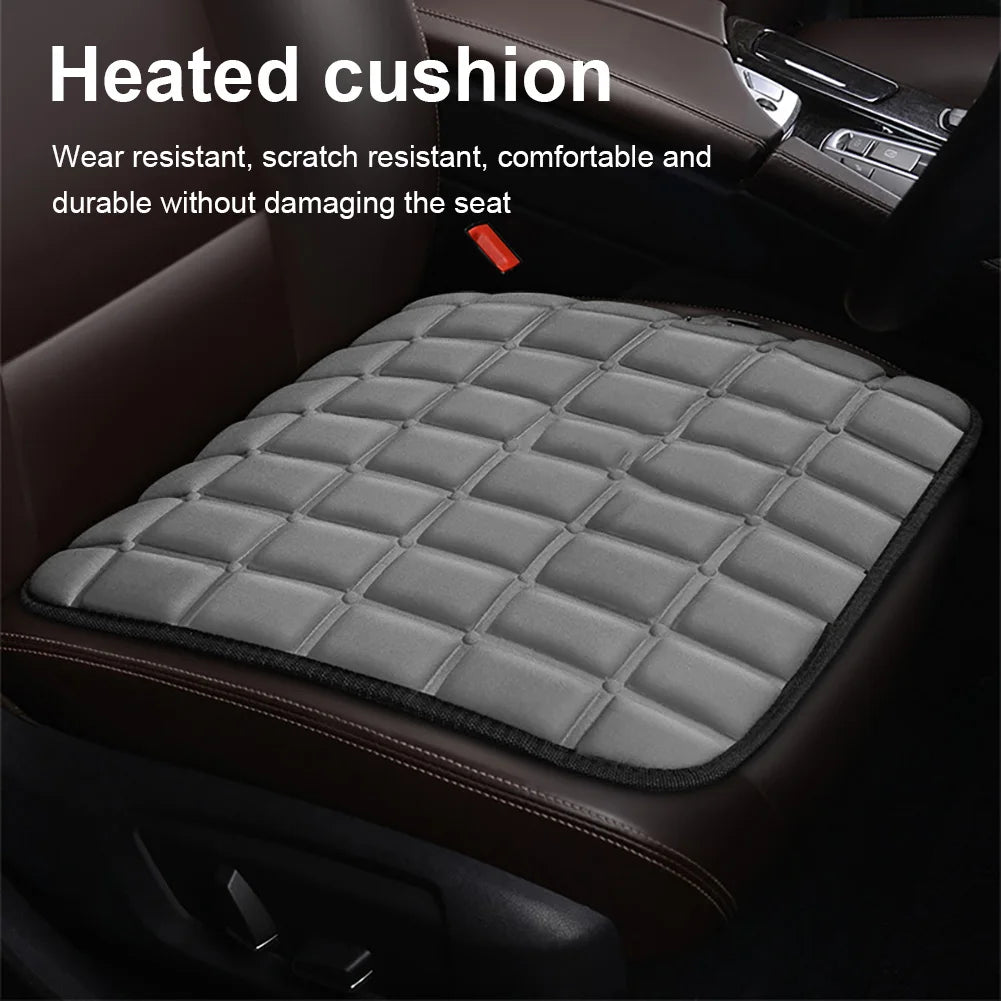 12V Car Seat Heated Cover 3 Gear Adjustable Temperature Electric Heating Pads Heated Car Seat Cushion Winter Seat Warmer Qme
