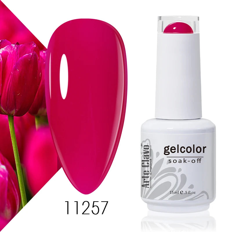 Arte Clavo Solid Gel Nail Polish Rainbow Summer Varnish Soak Off