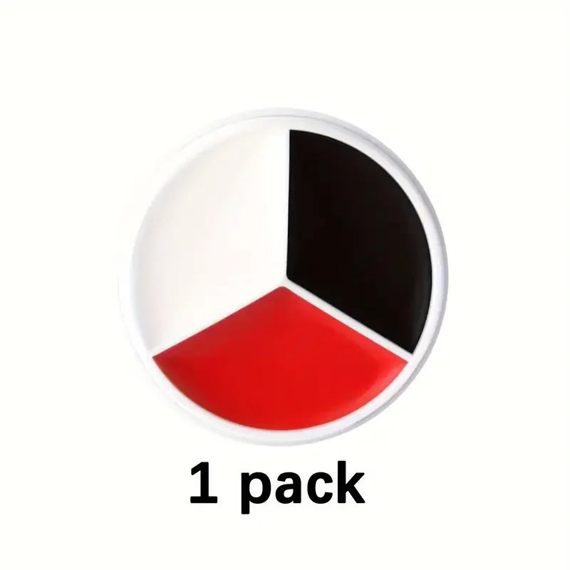 3 Colors Black White Red Face Body Paint Palette Oil Cream Makeup Qme 1pc