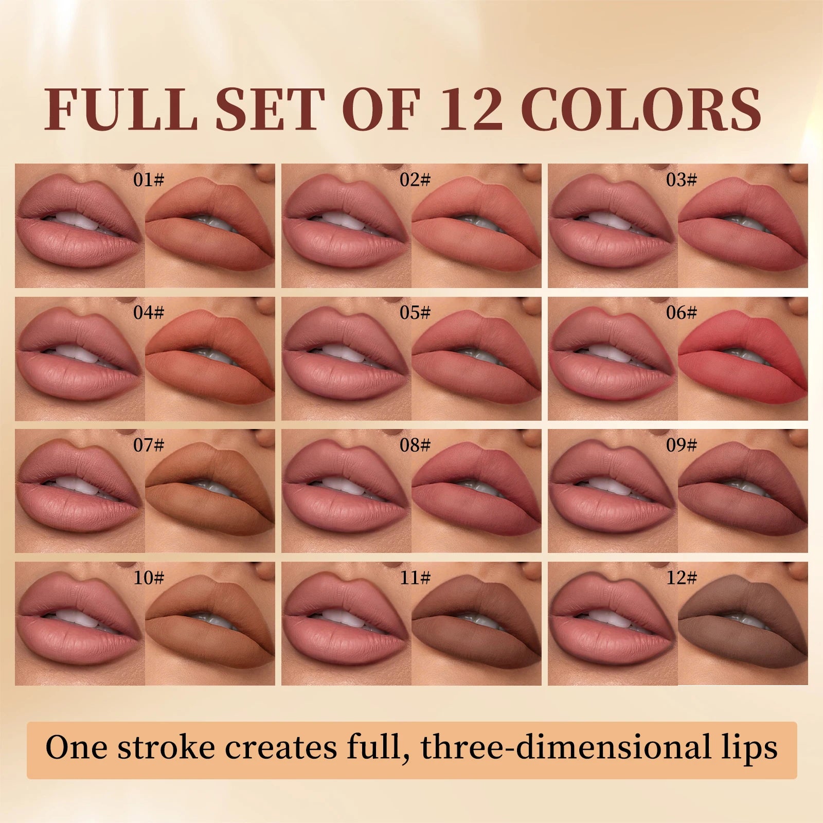 QIBEST 12 Colors Matte Lipstick Lipliner Pen Makeup Sets Waterproof Lasting Lip Liner Pencil Contour Lipstick Pen Lip Cosmetics Qme