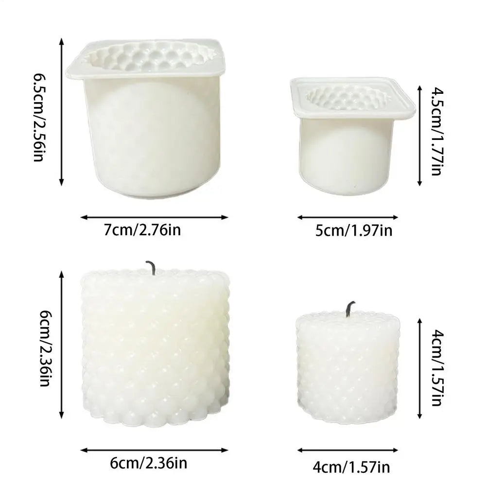 Candle Molds Silicone 2 Pieces Non-Stick Crafting Tools Modern Candle Making Silicone Molds For Wax Plaster Soap Resin Casting Qme Round China Mainland