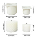 Candle Molds Silicone 2 Pieces Non-Stick Crafting Tools Modern Candle Making Silicone Molds For Wax Plaster Soap Resin Casting Qme Round China Mainland