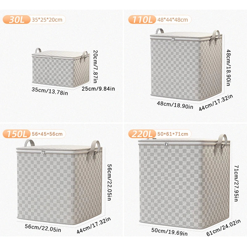 Large Capacity Dust-proof Bag Organize Non-woven Quilt Storage Lids Qme