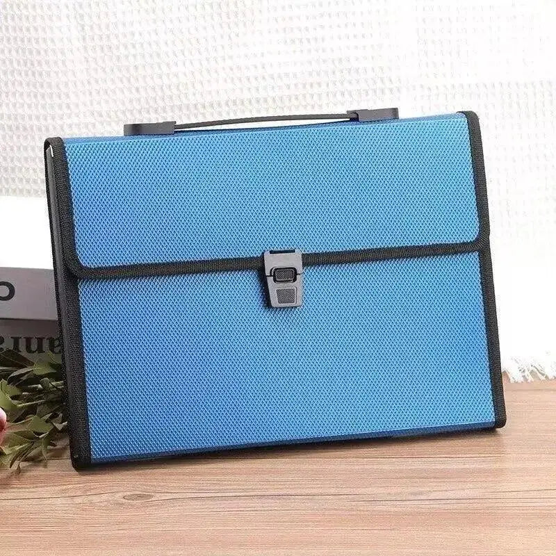 Multi Level Long File Organizer Expandable Business Folder Tear Proof Qme Blue