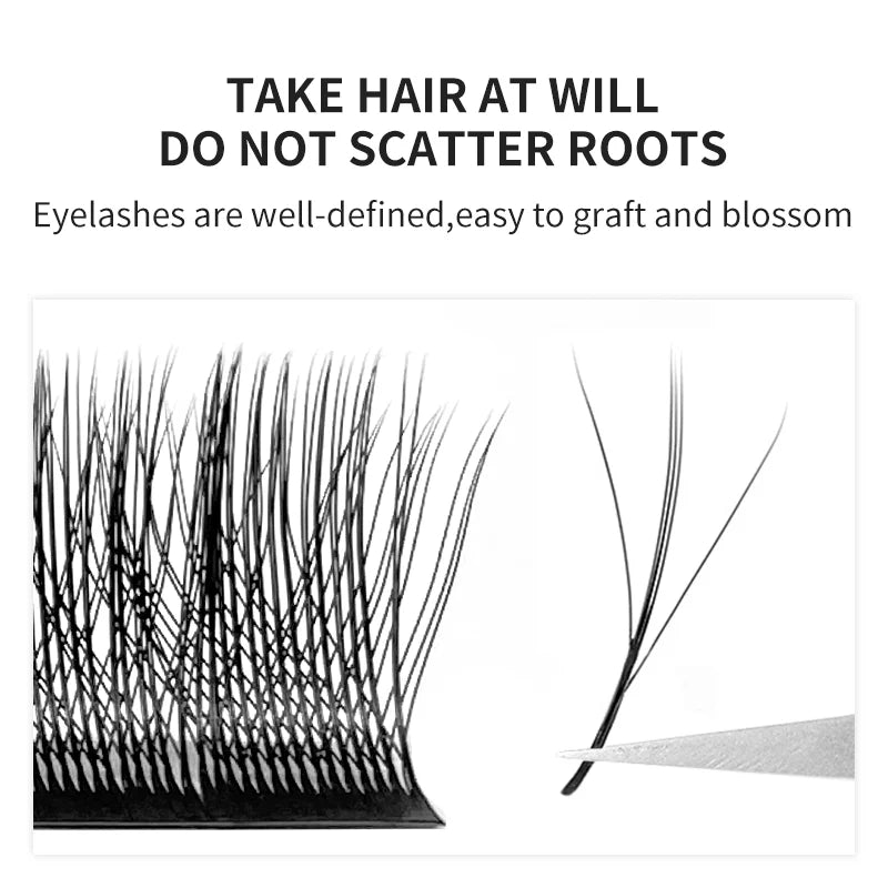 NATUHANA 3D W Shape Lashes Premade Volume Fan Lash Extensions Natural Qme