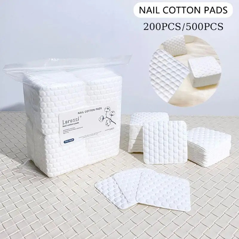 200 Nail Cotton Pad Polish Remover Gel Clean Manicure Napkins Qme