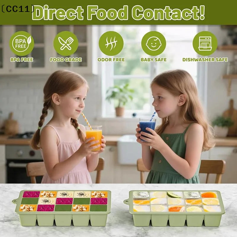 15Grid Food-grade Silicone Large Tray Mold Stackable Extra-large Lce Qme