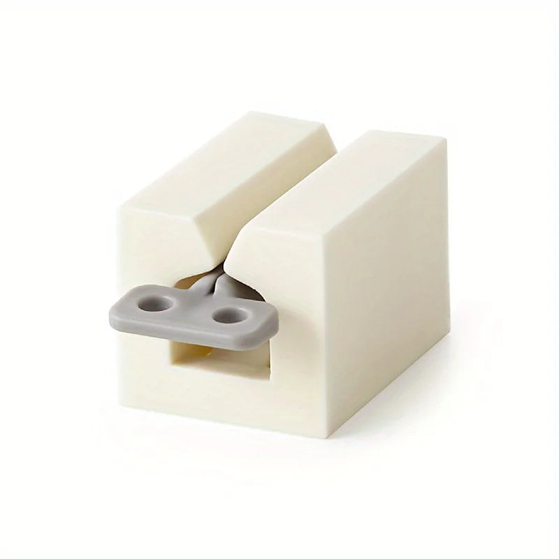 Toothpaste squeeze tube with a scrubbing handle Roll-type storage box, suitable for the bathroom, can save toothpaste and lotion Qme White 7 4 3.8cm
