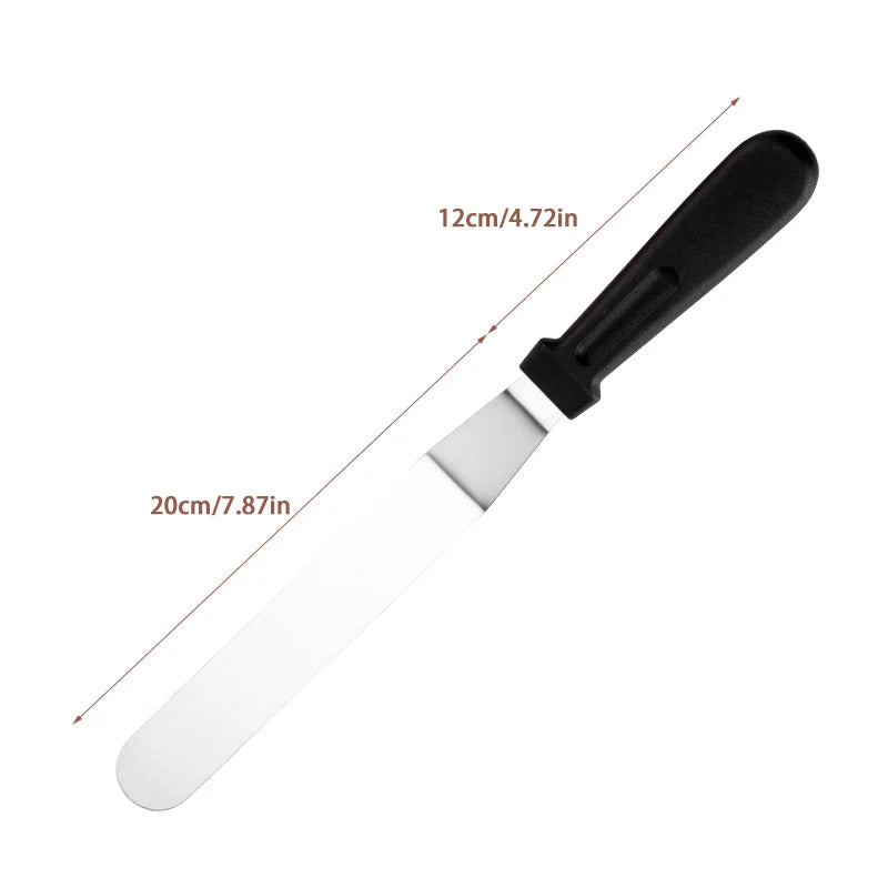 CC11Stainless Steel Cream Spatula Baking Tools 6 8 10 12 Cake Qme M