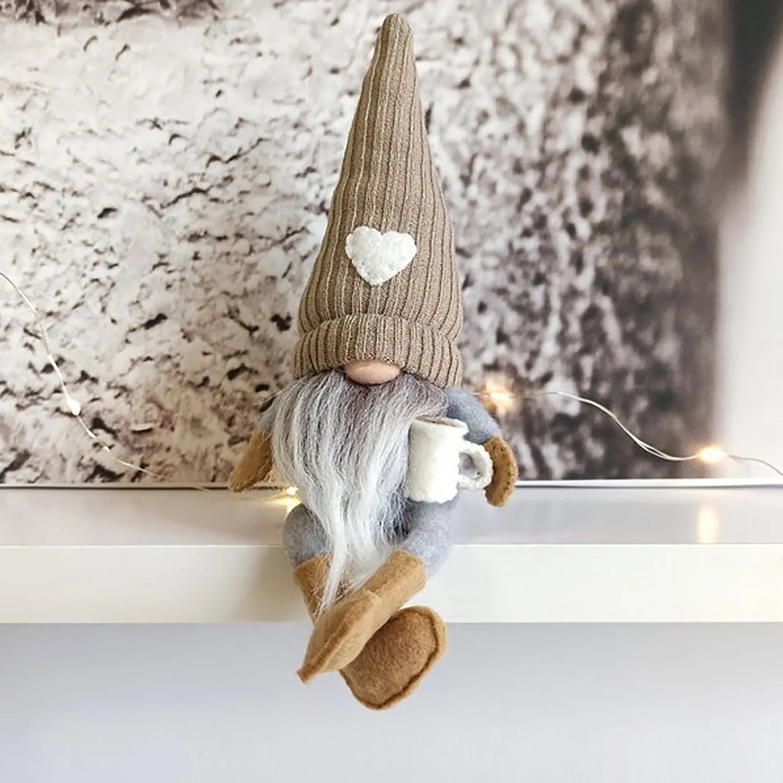 Fabric Colorblocking Faceless Gnome Ornament Tiered Tray Farmhouses Doll Decoration Home Desktop Cabinet Ornaments Party Gifts Qme A