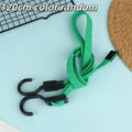 Elastic Bungee Luggage Rope Cord 2 Metal Hooks Reinforced Bike Qme 120cm