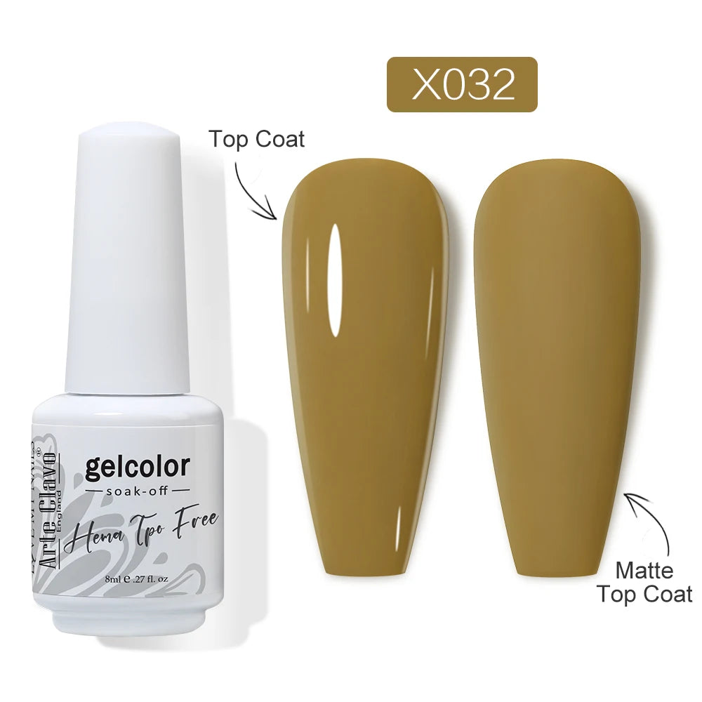 Arte Clavo HEMA Glitter Gel Nail Polish Pink Sliver Gold Sparkling