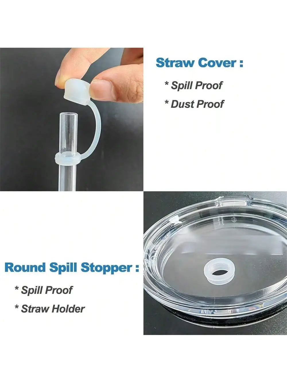 Silicone Spill Proof Plugs Compatible YETI Straw Cups Mug Accessories Qme