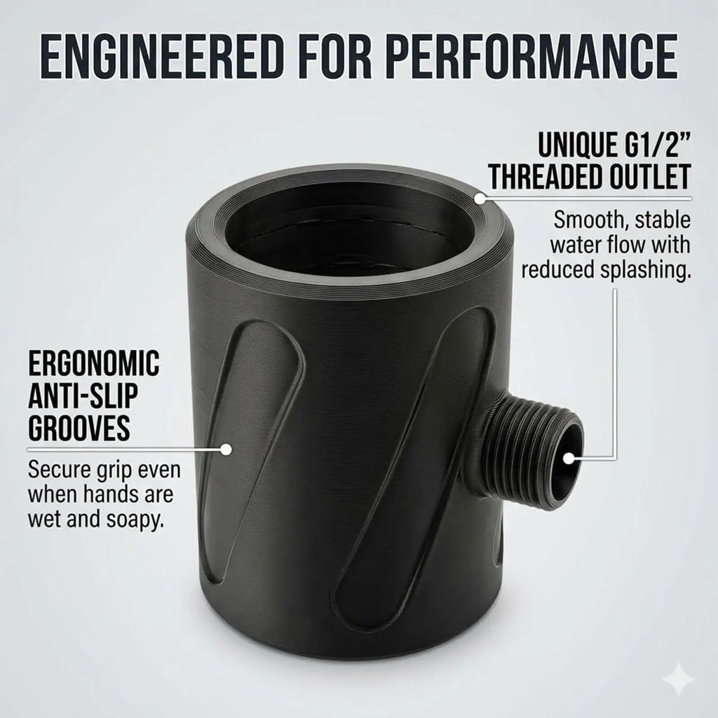 Men's Bathroom Shower Head High Pressure Wide Coverage Coarse Hole Handheld Bathroom Shower Head for Home Apartment Adults Qme