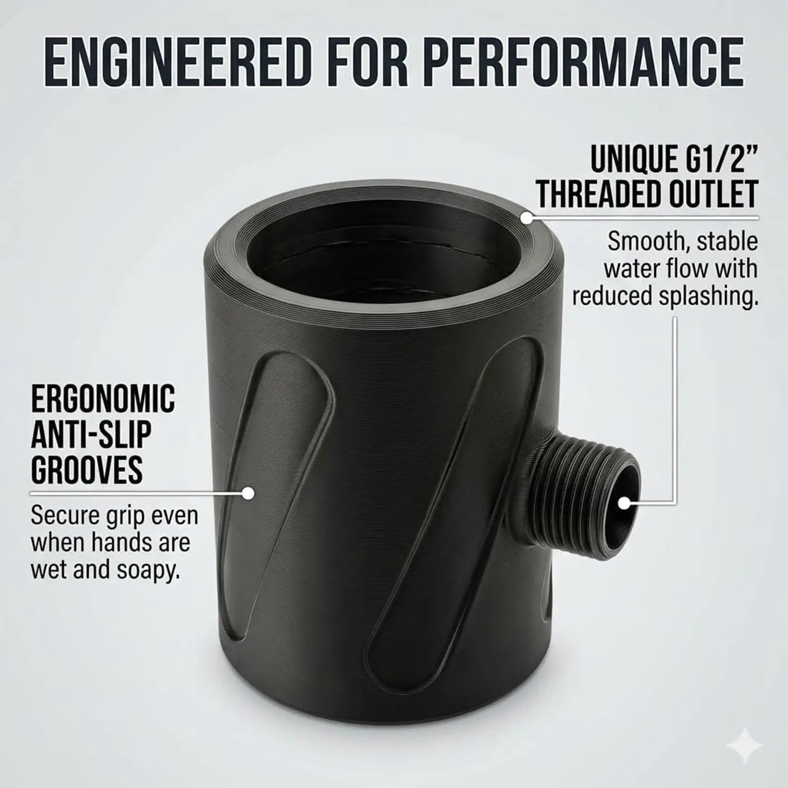 Men's Bathroom Shower Head High Pressure Wide Coverage Coarse Hole Handheld Bathroom Shower Head for Home Apartment Adults Qme