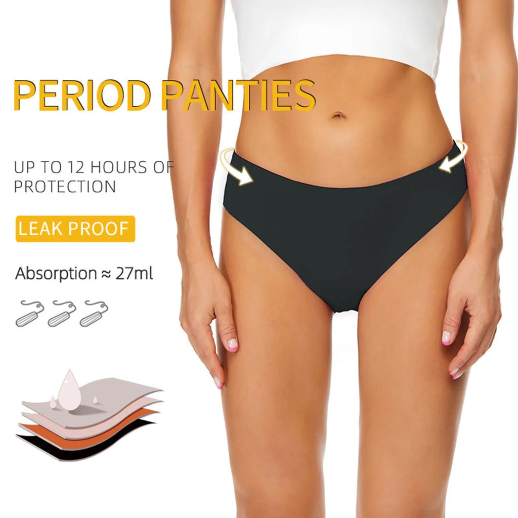 Swimwear Women High Bikini Waist Menstrual Leakproof Bikini Bottom Absorbent Short Pants Swimming Beach Bathing Swimsuit Qme