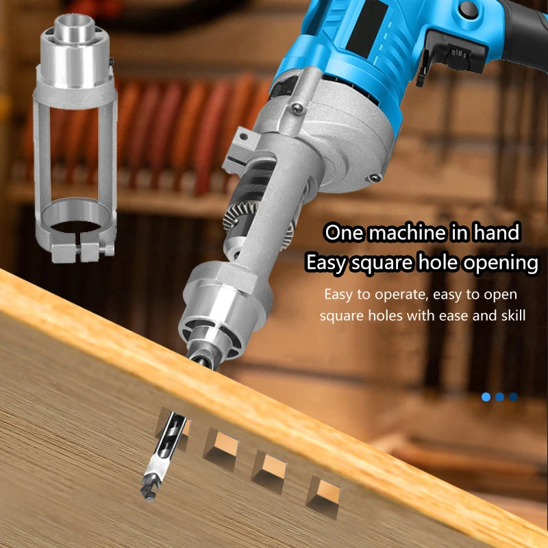 Square Hole Drill Bit Adapter Drill Bit Fixing Bracket Attachment Joint Mortiser Bit Power Tool For Hand Electric Drill Machines Qme
