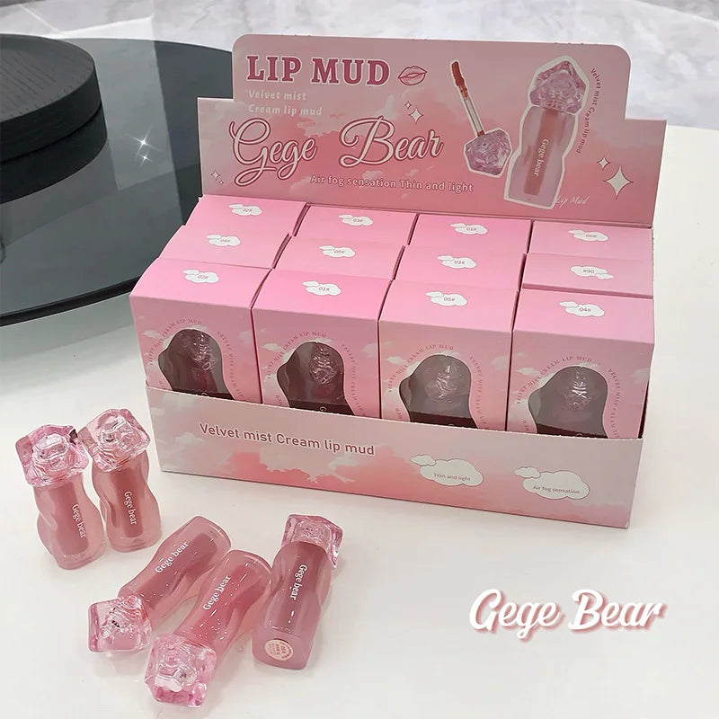 Gegebear Velvet Matte Cream Lip Mud Soft Texture Whitening Holiday Qme