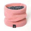 Fashion Knitted Scarf Solid Cashmer Like Winter Snood Scarves Lady Qme pink
