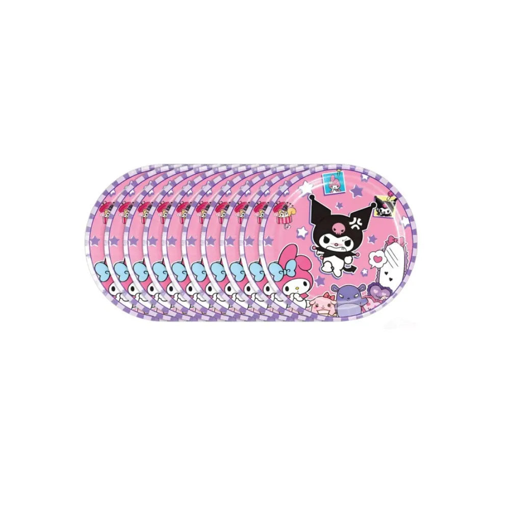 Hello Kitty Kuromi-themed Birthday Party Decorations Balloons Paper Qme 9-inch 10 pieces