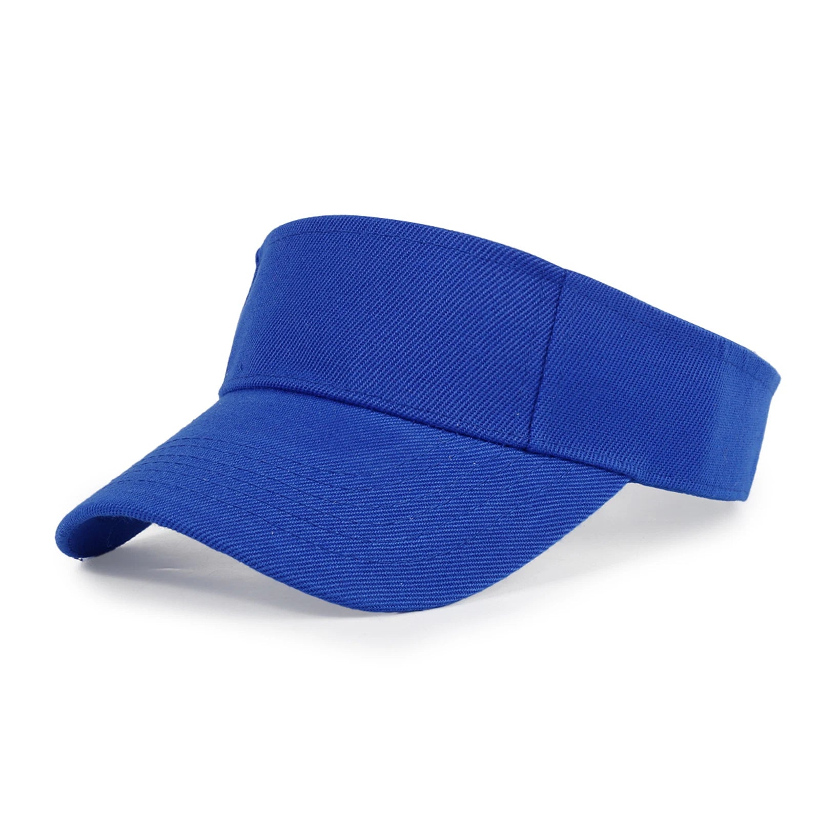 Children's Classic Solid Color Sun Shaded Hat Fashion Empty Top Hiking Running Sports Visor Cap Tennis Baseball Adjustable Caps Qme Royal Blue One Size