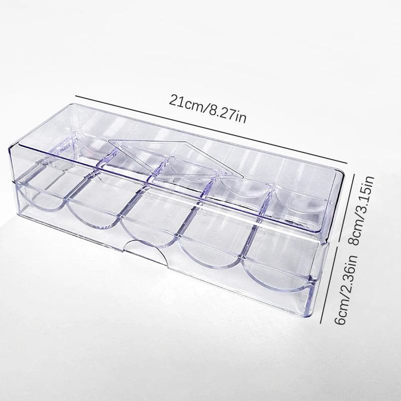 Storage Case Covers Coin Collection Holder Boxes Poker Chips Box Qme Clear