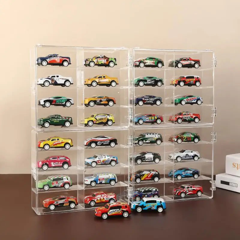 Compact Car Model Storage Display Box Dust-proof Stand Transparent Qme