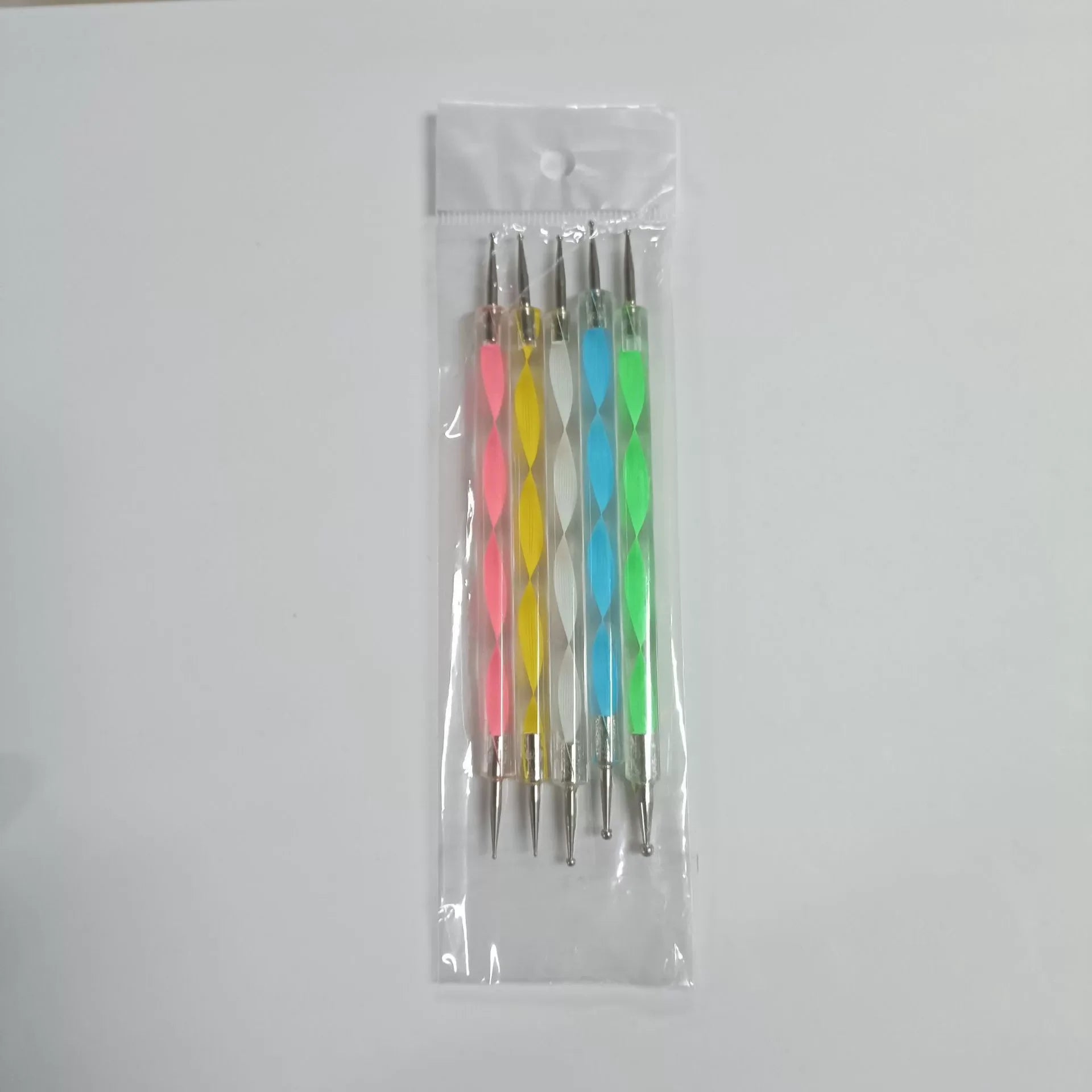 Nail Art Dotting Pen, Spiral Rod Hook Pen, Drawing Painting Marbleizing DIY Manicure Tools Qme 5PCS Mixed