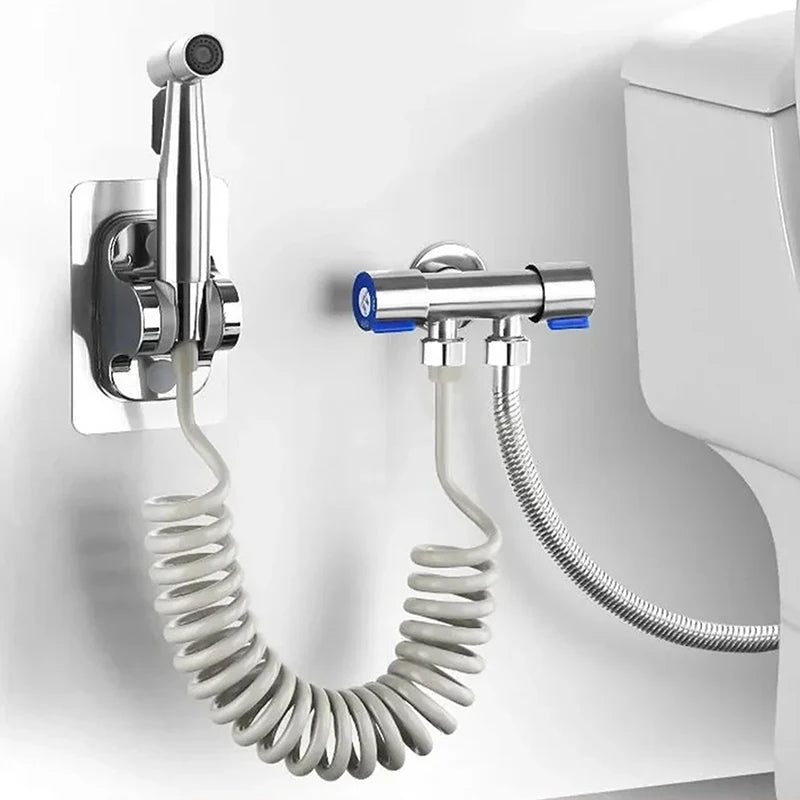 Toilet Spray Nozzle Bidet Hose Telescopic 1.5/2 Meter Spring Inlet Hose Telephone Line Shower Head Hose Qme