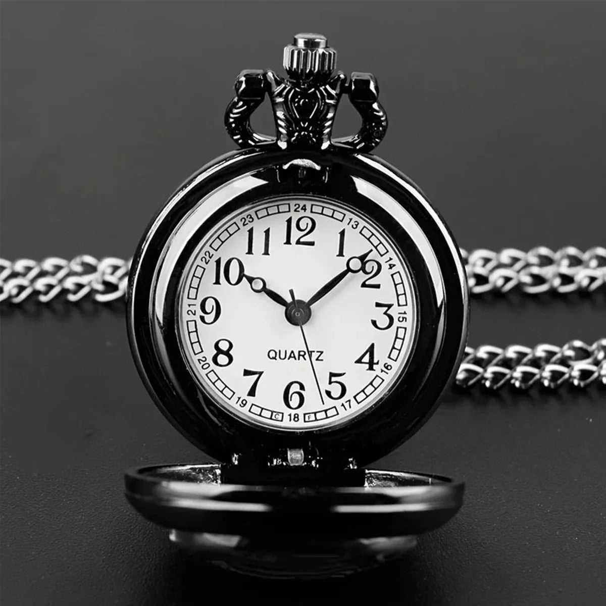 5pcs flip decoration necklace watch combination - fashionable neutral quartz watch with colorful animal pattern design Qme