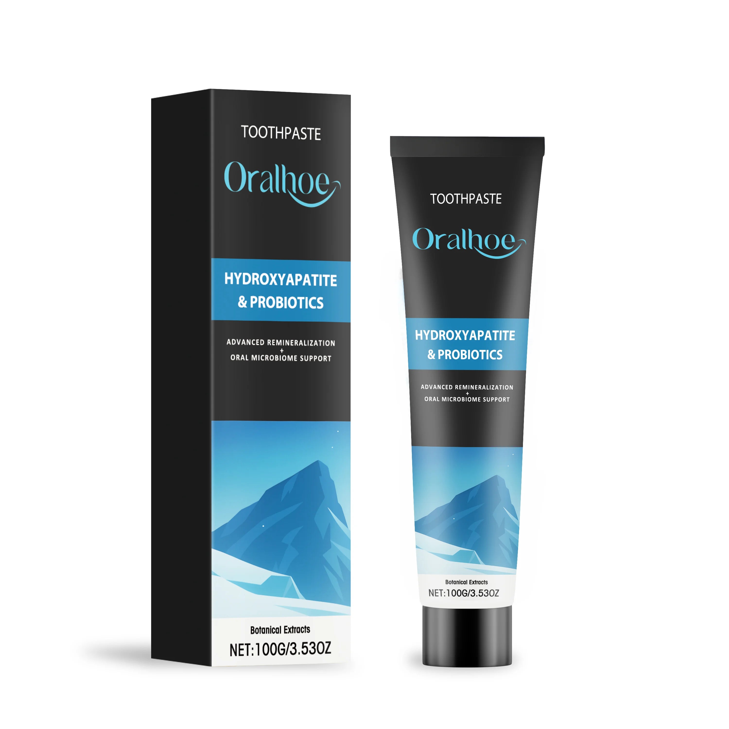 Oralhoe Hydroxyapatite Toothpaste for Sensitive Gums Teeth Stain Remover Fresh Breath Oral Care Products Probiotic Toothpaste Qme 100g