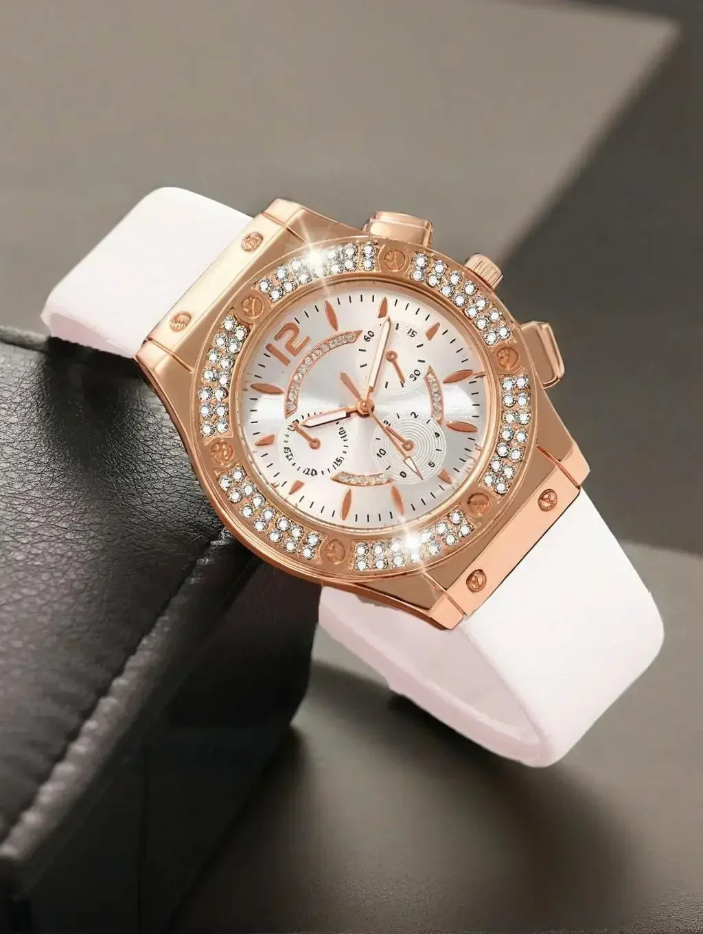 1pcs/set of versatile and fashionable PU strap watch, minimalist watch, women's trendy quartz watch Qme