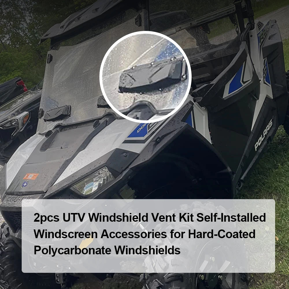 Windscreen Vent Kit UTV Vent Kit Self-Installed Windscreen Accessories for Hard-Coated Polycarbonate Windshields Qme