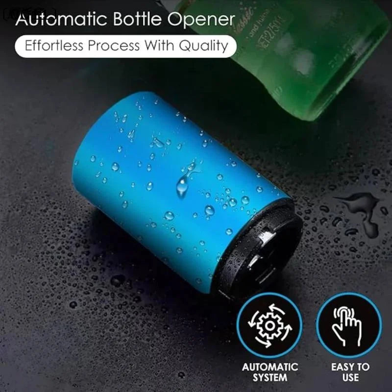 Automatic Stainless Steel Beer Bottle Opener Magnet Push Down Wine Qme