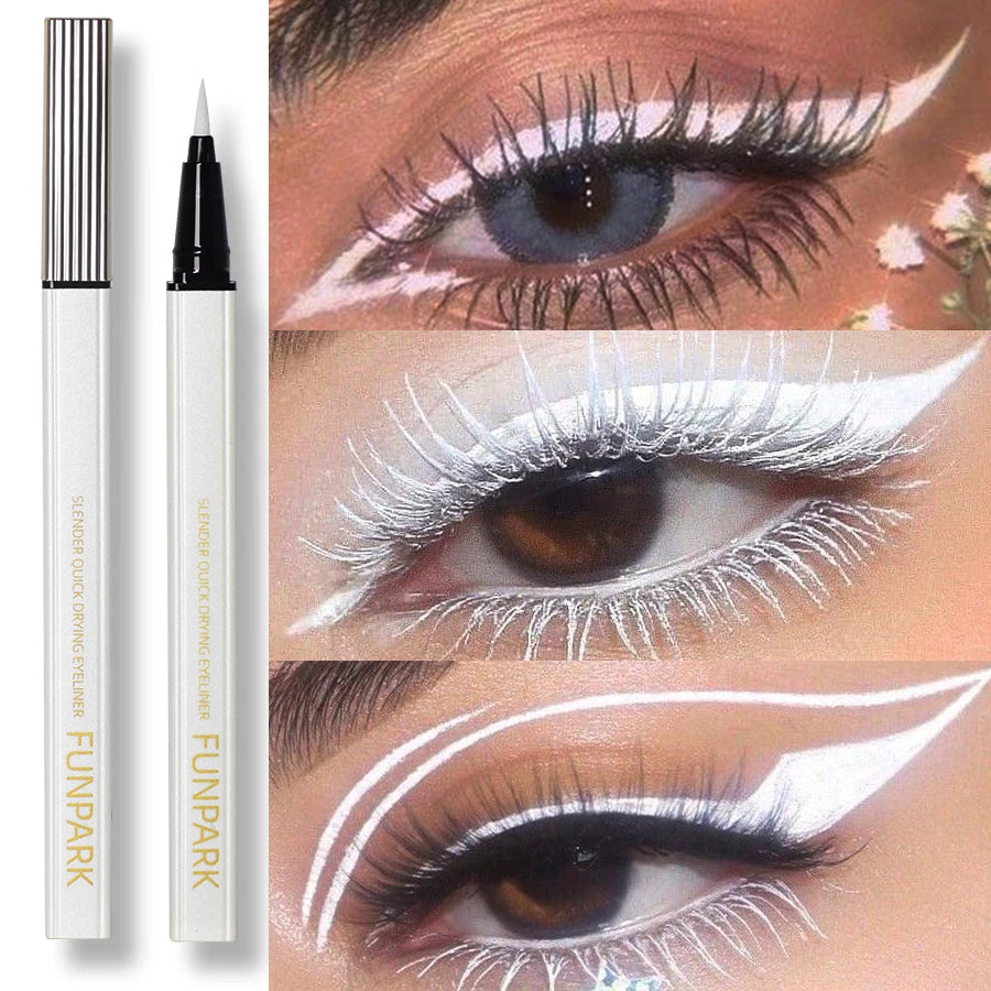 Matte Liquid Eyeliner Waterproof Long Lasting Eye Pencil White Liner Qme