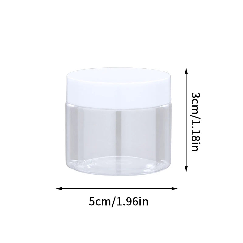 Refillable Transparent Plastic Travel Jars Empty Containers Facial Qme