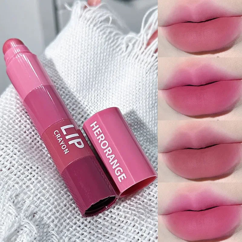 Mini Lipstick Set Matte 4 Colors Lipstick Combination 4 Sections Velvet Grapefruit Red Lip Pigment Non-stick Cup Lip Gloss kit Qme 02 HERORANGE