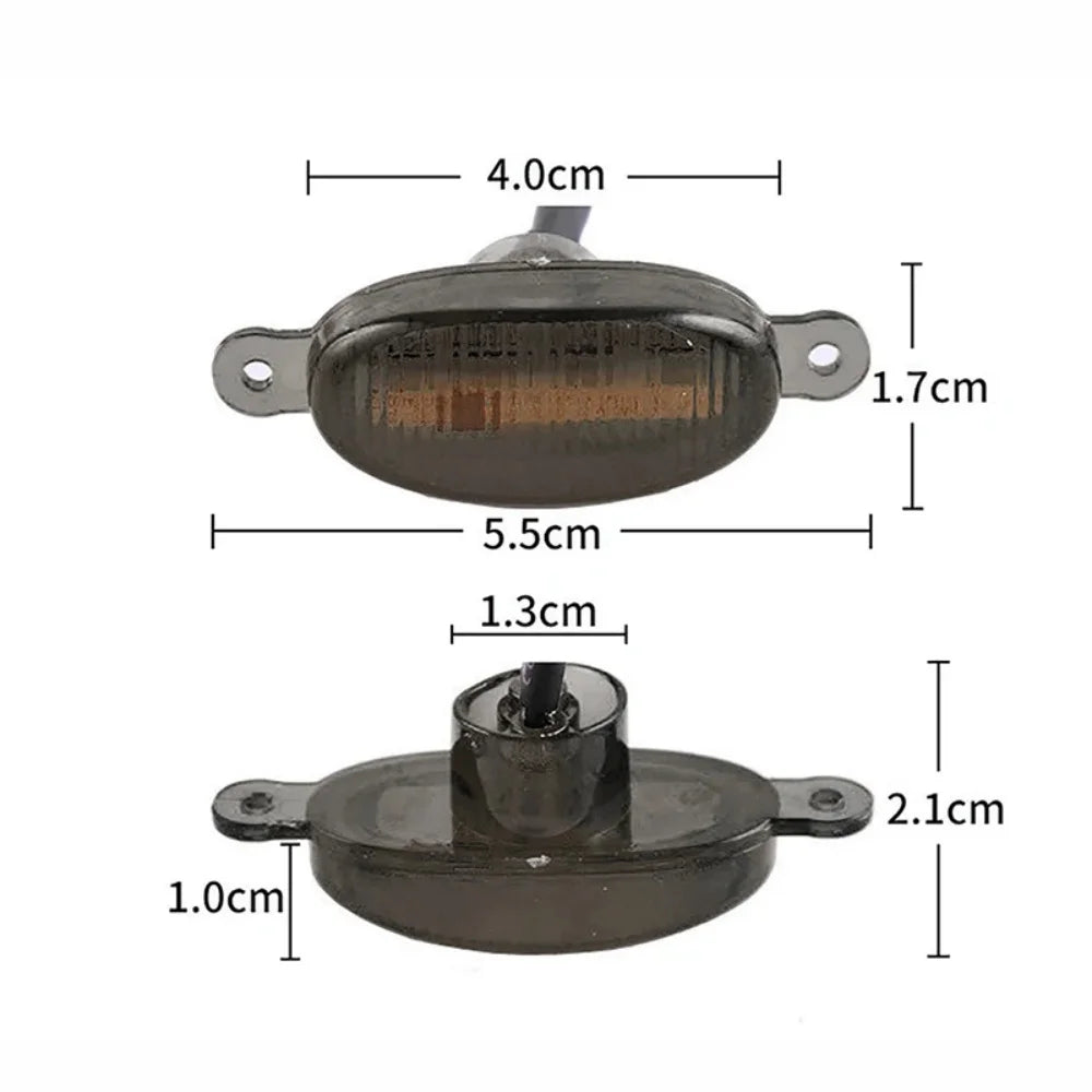 Universal Car Front LED Grille Light Smoked Amber White 12LED Grill Light Eagle Eye Lamp for Off Road Trunk SUV Ford Toyota 12V Qme