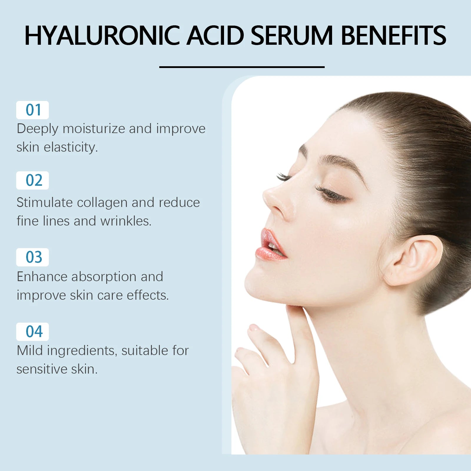 0.25mm Micro Needle Essence Hyaluronic Acid Microneedle Roller Facial Serum Hydrating Brightening Pore Refining Beauty Skin Care Qme