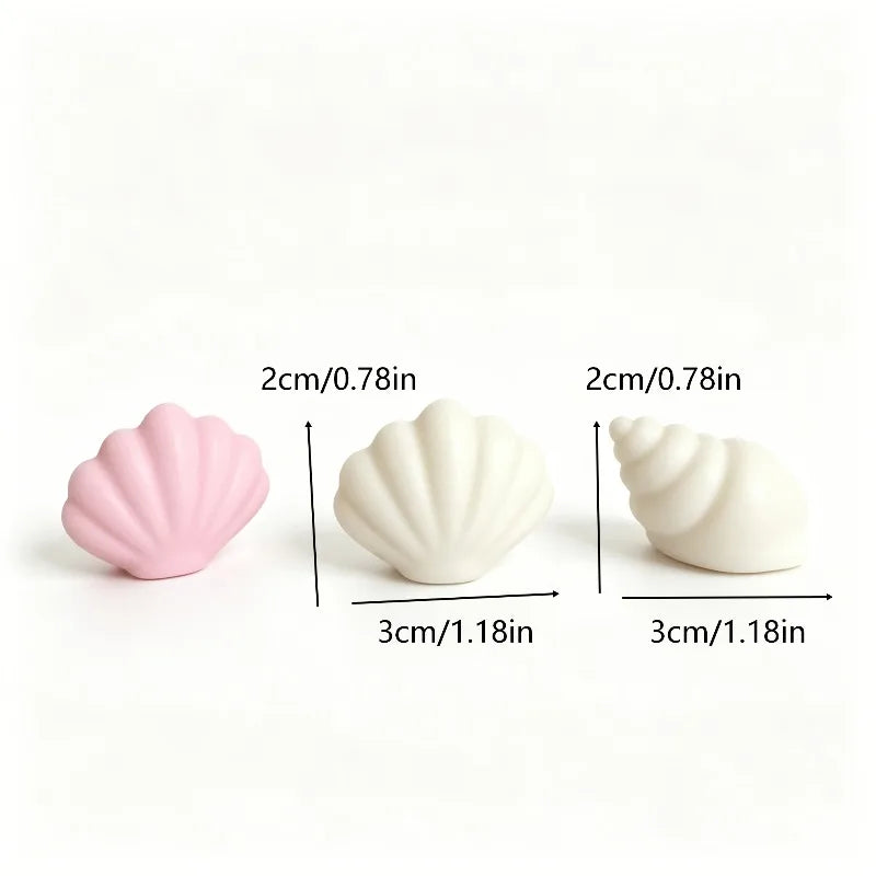 4pcs Shell & Conch Photo Clips, 3D Printed Desktop Stand, Cute Portable Note Card Holder Qme