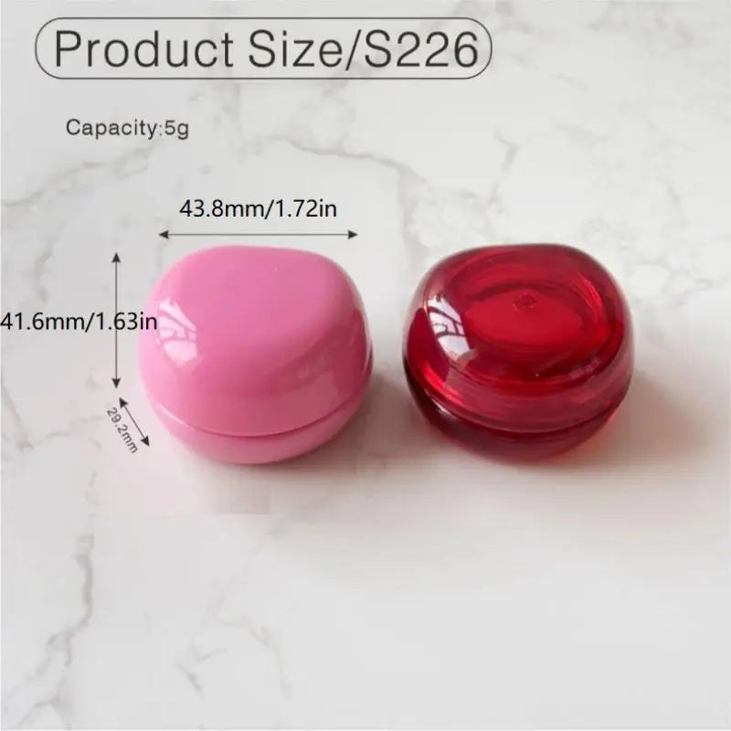 Plastic Lip Scrub Jars Cover Balm Mask Skin Care Container Cute Blush Qme