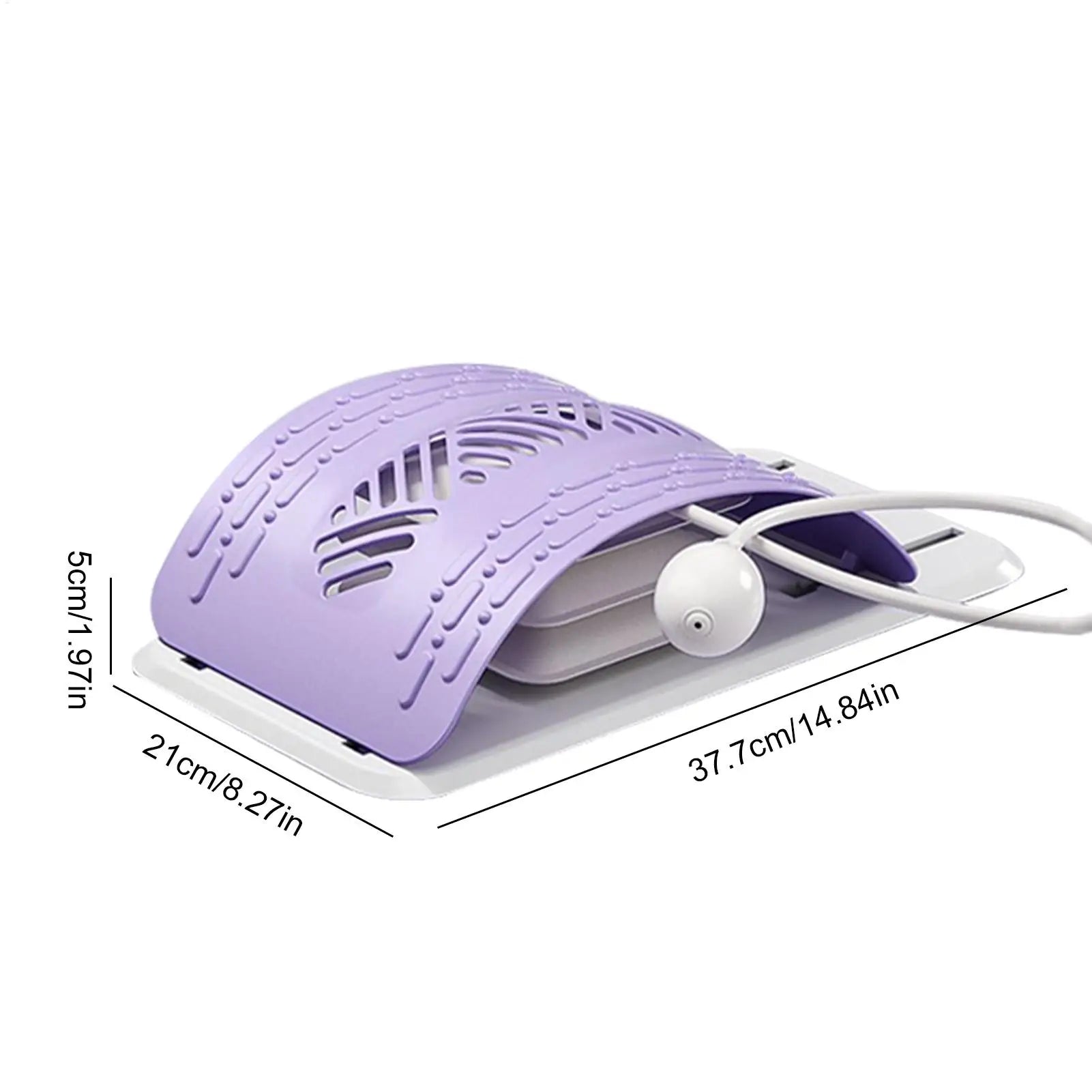 Lumbar Stretcher Ergonomic Back Stretcher for Lower Back Relief Adjustable Support Board Corrector for Workout Women Men Indoor Qme