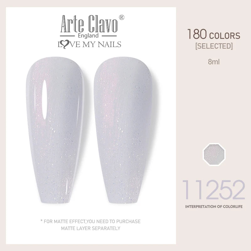 Arte Clavo Colorful Glitter Series UV Gel Nail Polish Sequin Soak Off
