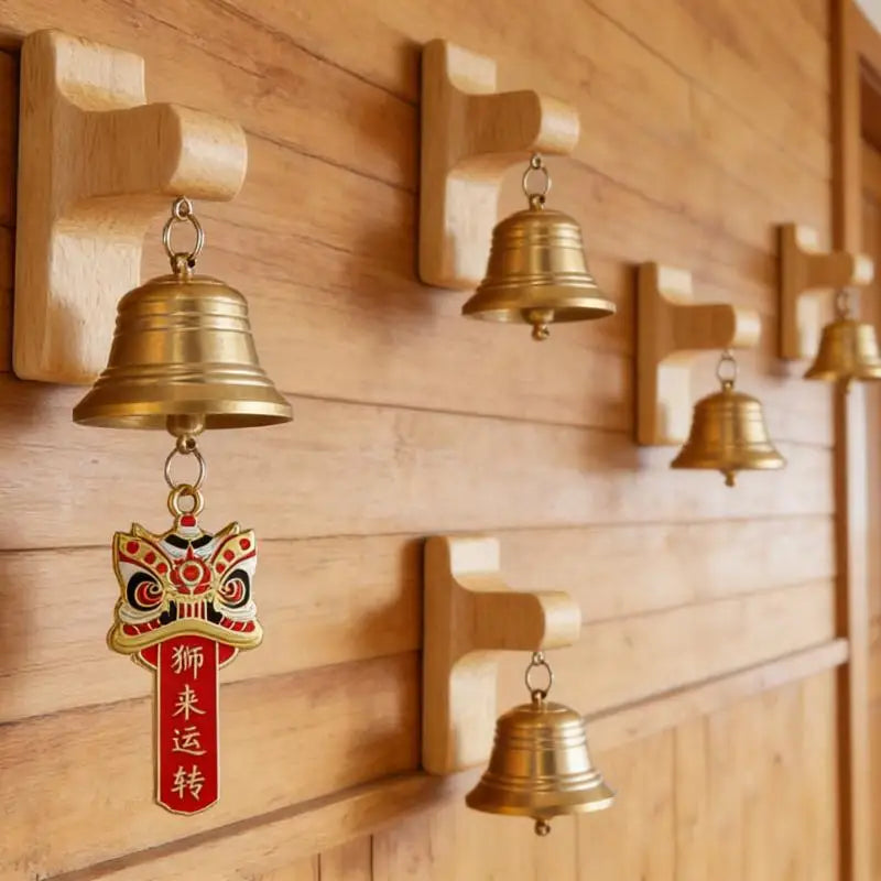 Door Reminder Doorbell Room Decorative Year Decorations Wood Bell Qme