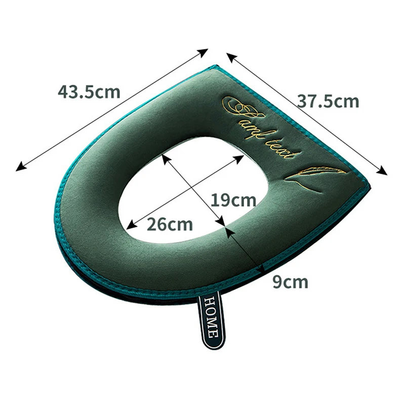 Universal Toilet Seat Cover Winter Warm Soft WC Mat Washable Removable Zipper Qme