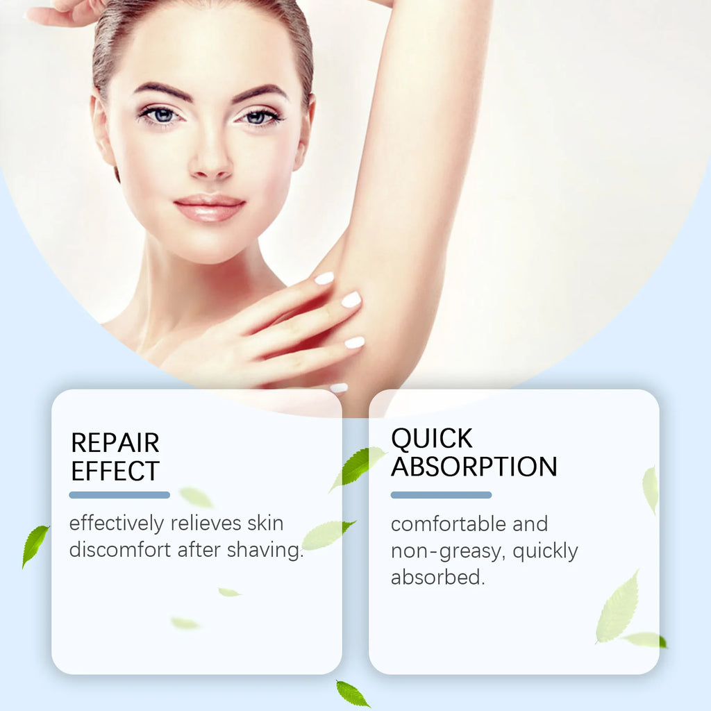 Underarm After Shave Soothing Roller Moisturizing Relieve Armpit Skin Pain Discomfort Reduce Redness Improve Dullness Quick-Dry Qme